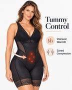 Lace Tummy Control Rear-Release Full Body Shaper