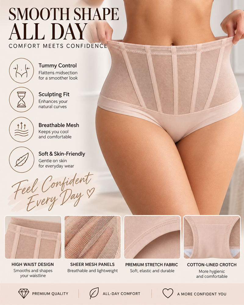 Tummy Control Mesh Shaping Panties