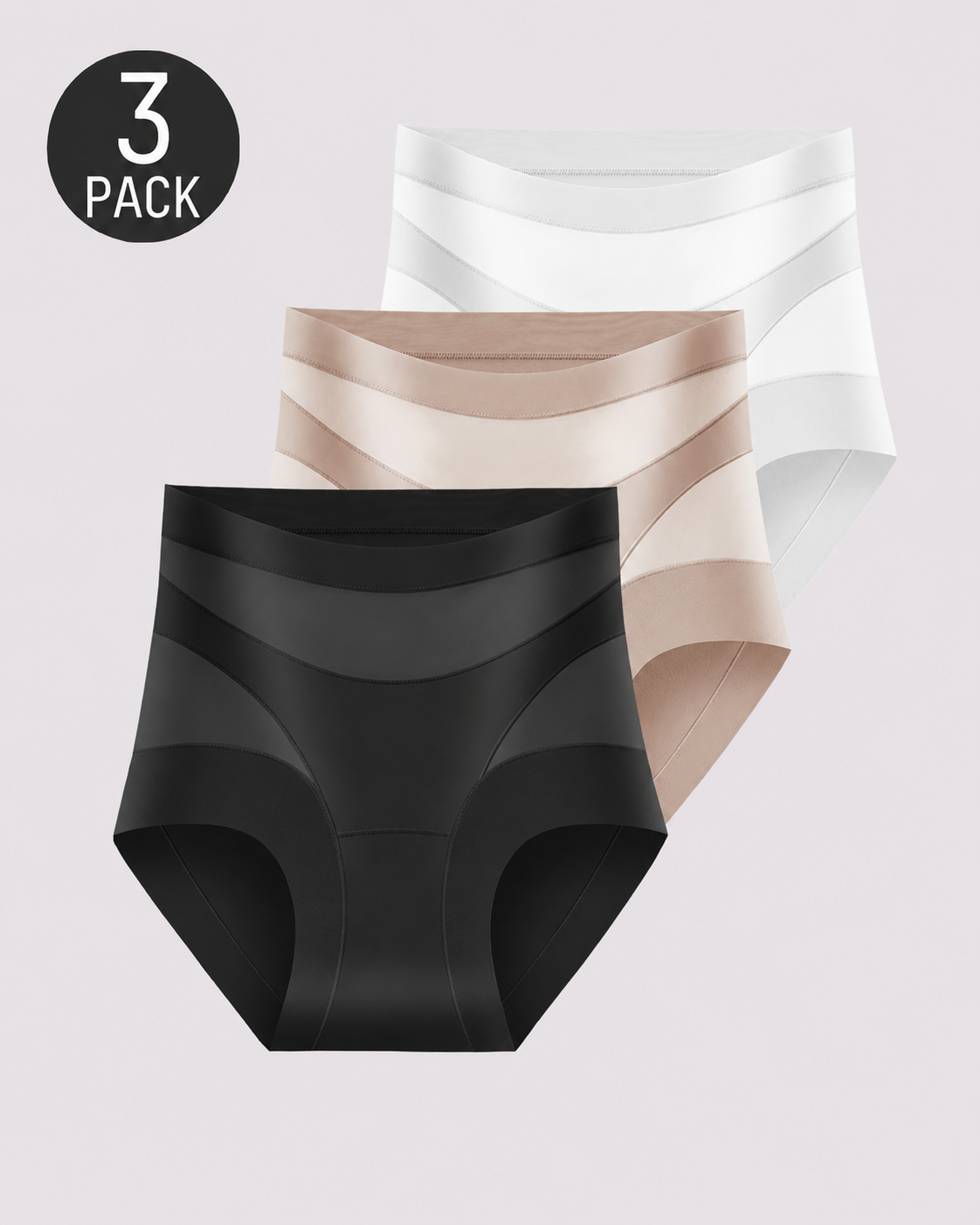 Sculpting High-Rise Sheer Panel Control Briefs