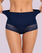 Tummy Control High-Waist Lace Panel Shaping Briefs