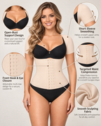 Waist Cinching Hook-and-Eye Shaping Top