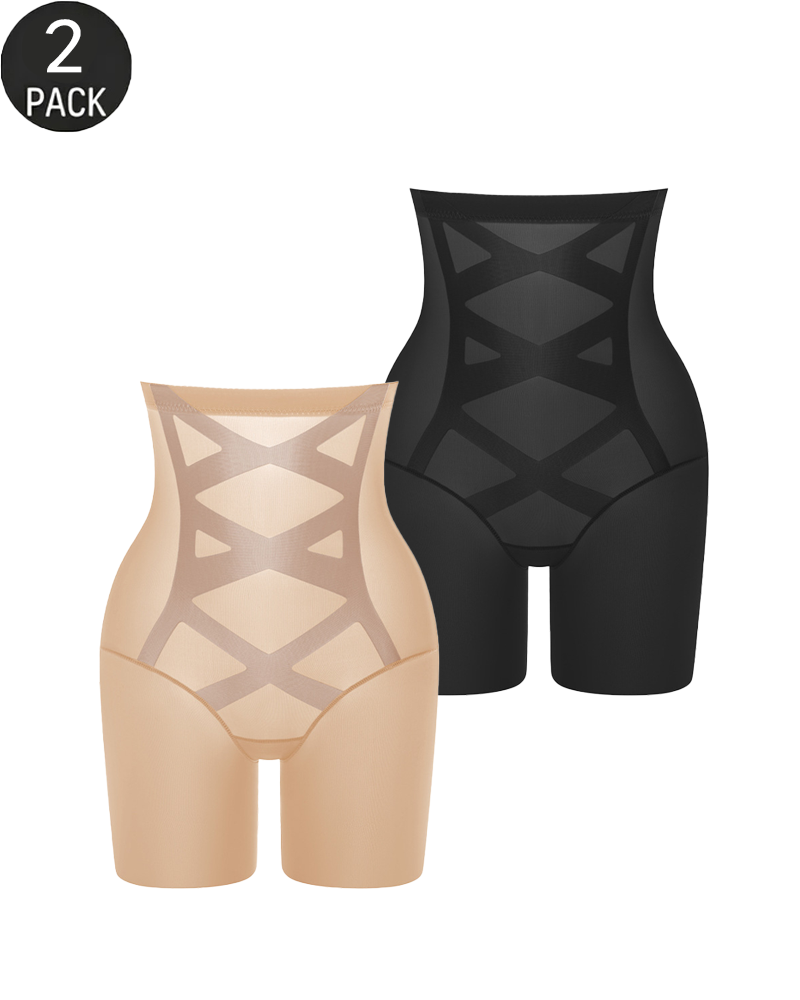 High-Waist Tummy Control Shaping Shorts