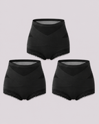 Tummy-Smoothing Crossover Mesh Lace Shaping Boyshorts
