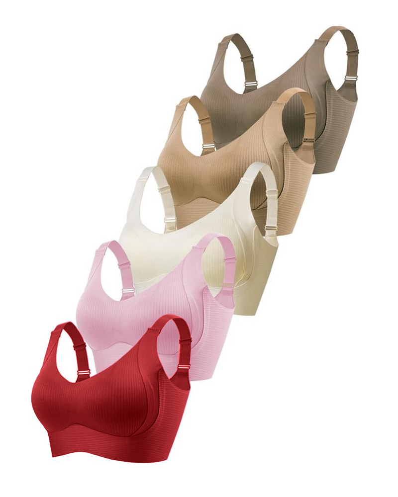 Wireless Lift Wide-Strap Seamless Support Bra