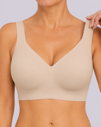 Wireless Lift Wide-Strap Seamless Jelly Support Bra