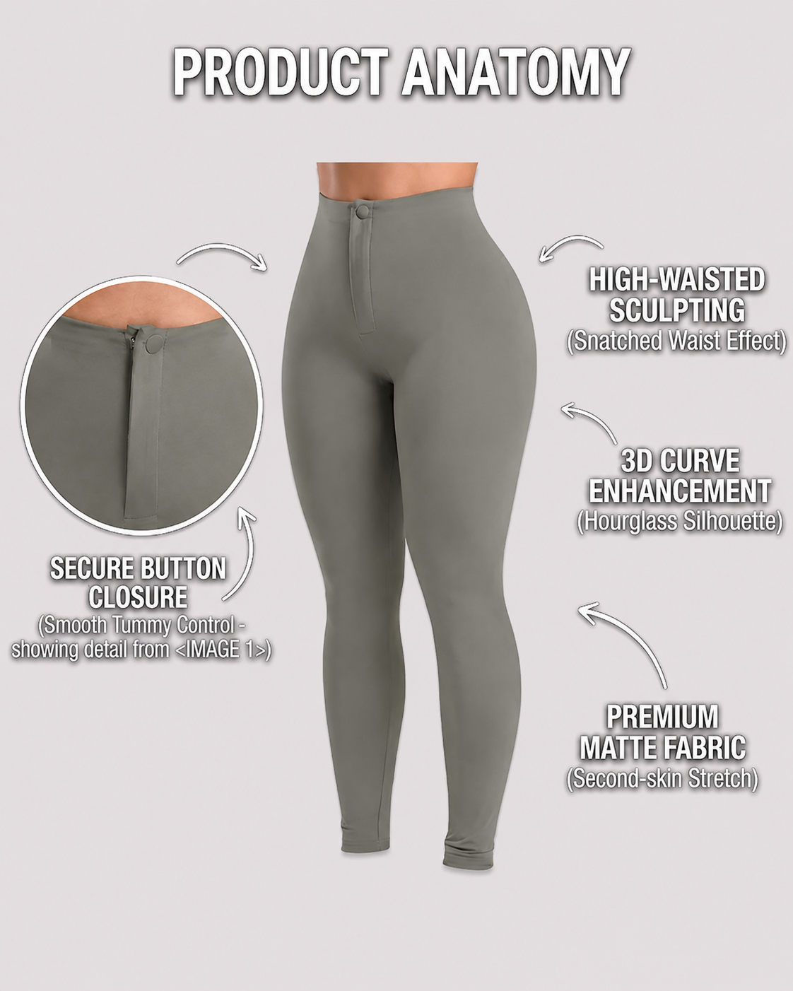 High-Waist Sculpting Shaping Leggings Secondary image
