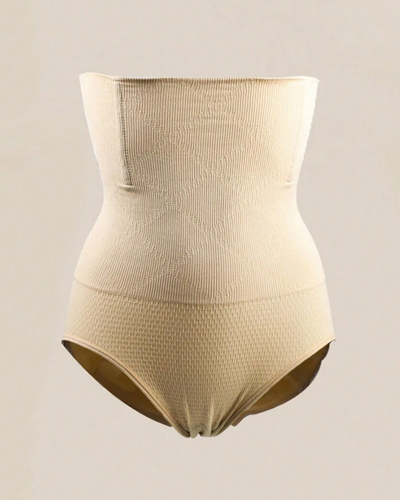 Waist-Slimming High-Rise Ribbed Butt-Lift Shaping Panties