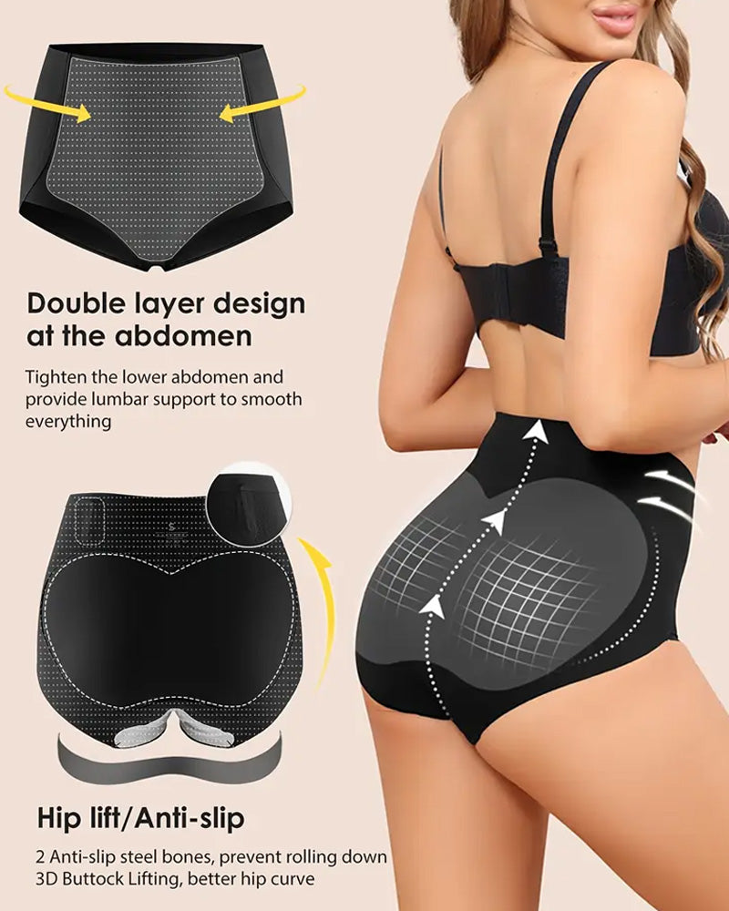 Butt-Lifting Double-Layer High-Waist Shaping Panties
