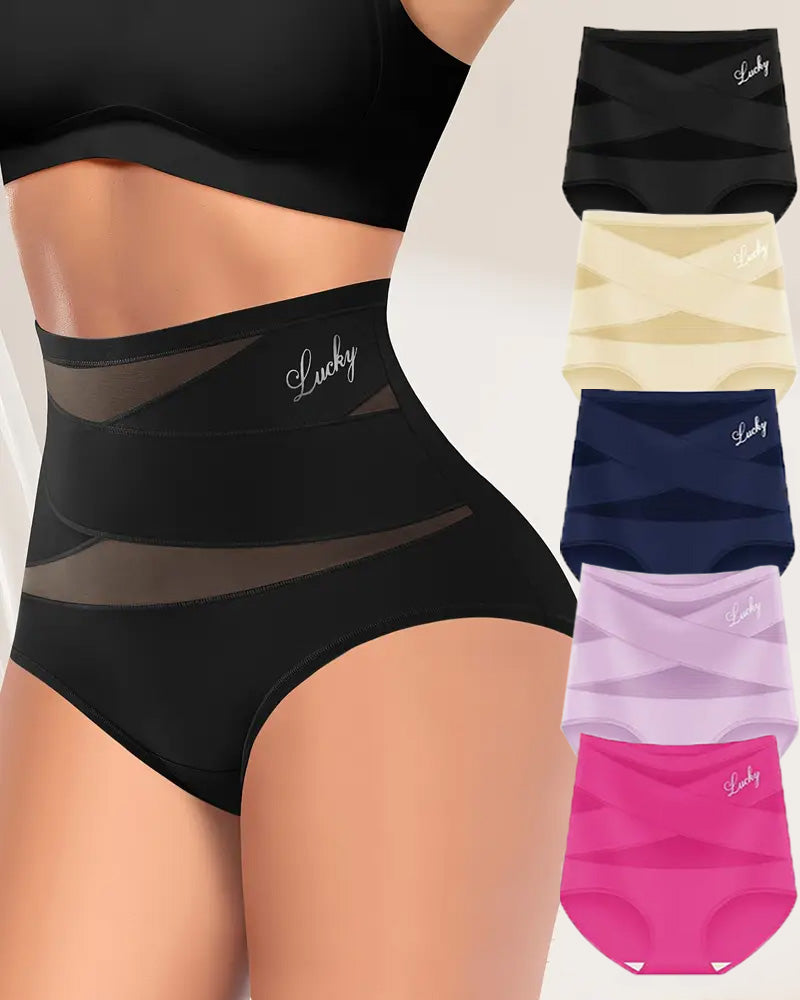 Tummy Control High-Waisted Mesh Shaping Panties