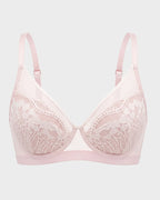 Floral Lace Plunge V-Neck Support Bra