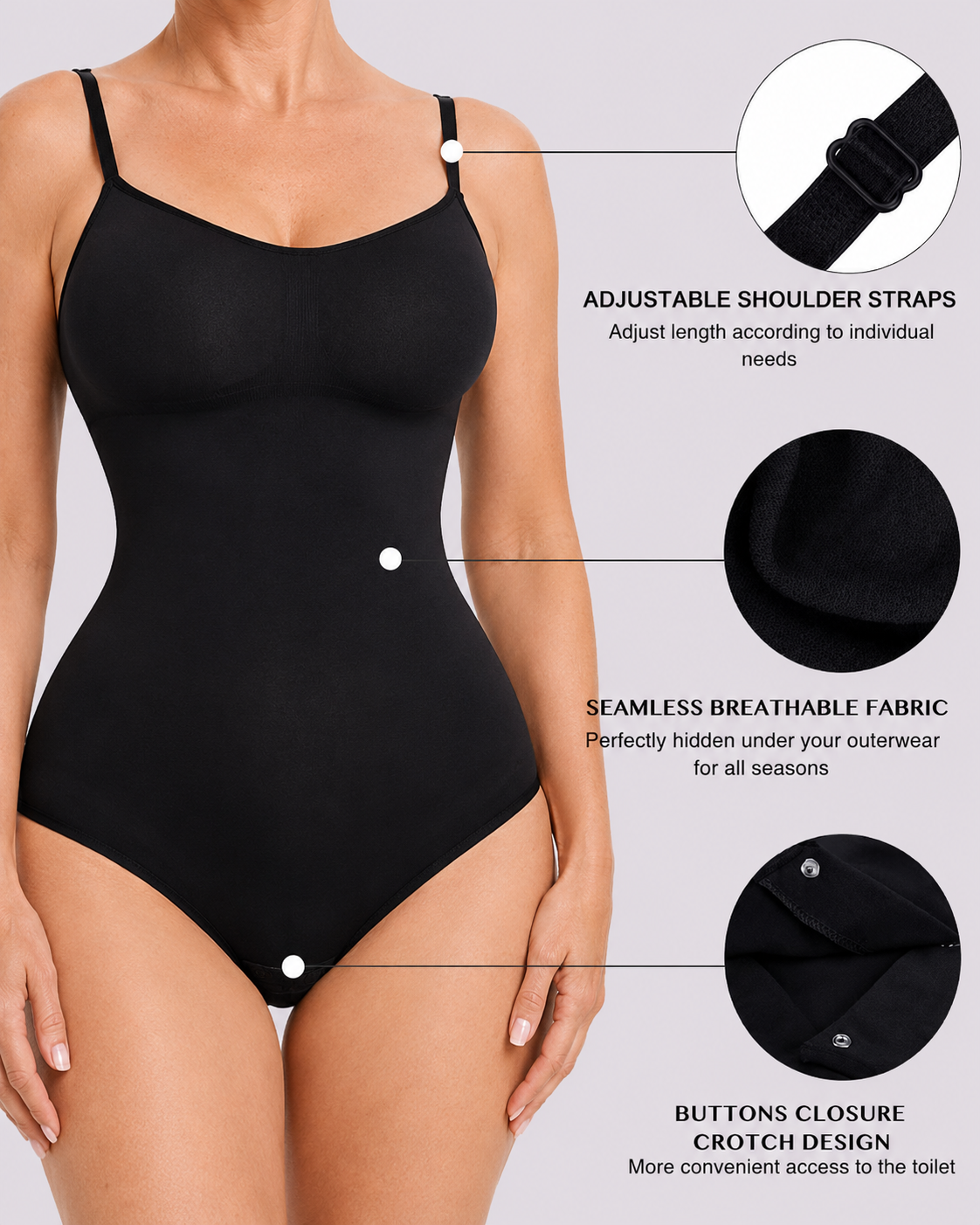 Instant Tummy Control & Seamless Smoothing Shapewear Bodysuit