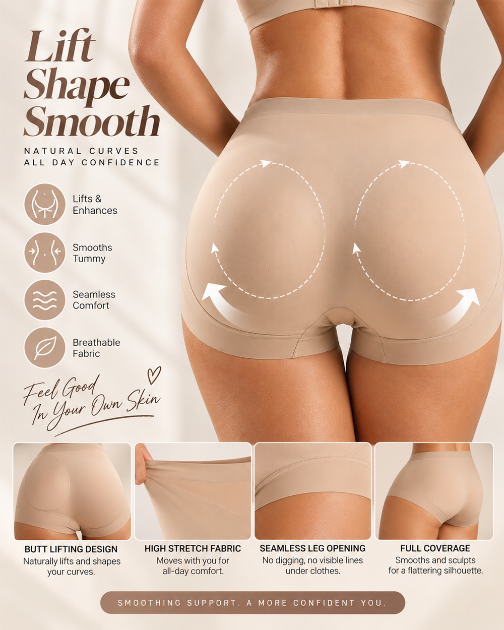 X-Shaped Tummy Control Butt Lifting Shaping Panties