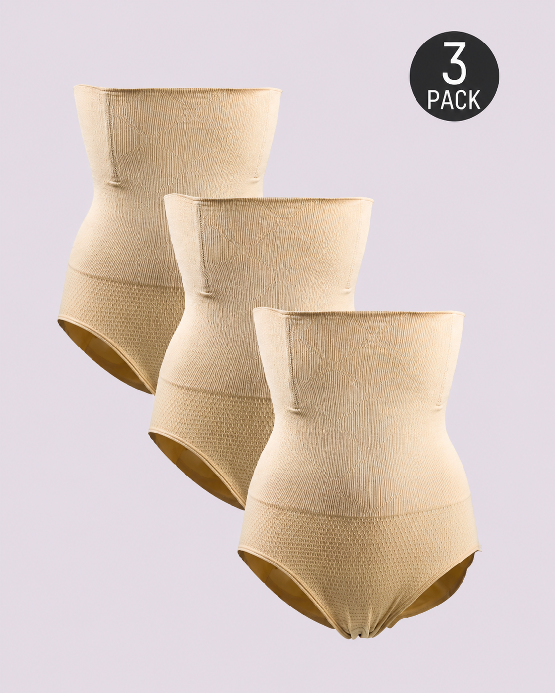 Waist-Slimming High-Rise Ribbed Butt-Lift Shaping Panties