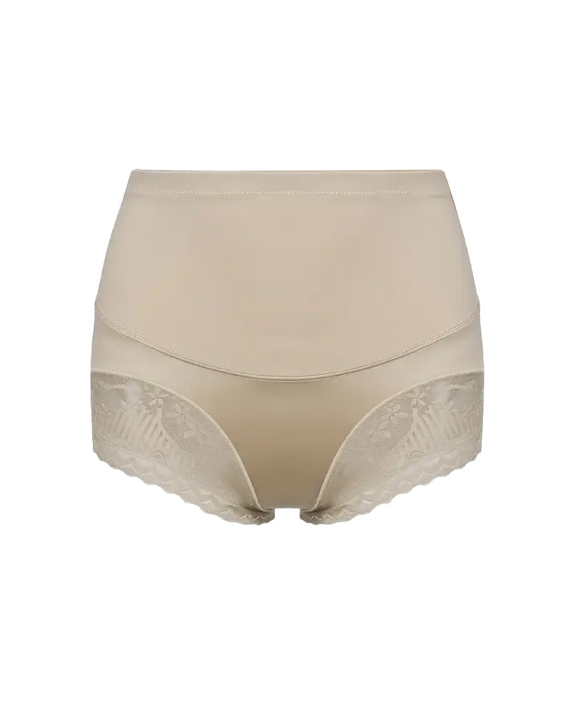 Tummy Control High-Waist Lace Panel Shaping Briefs