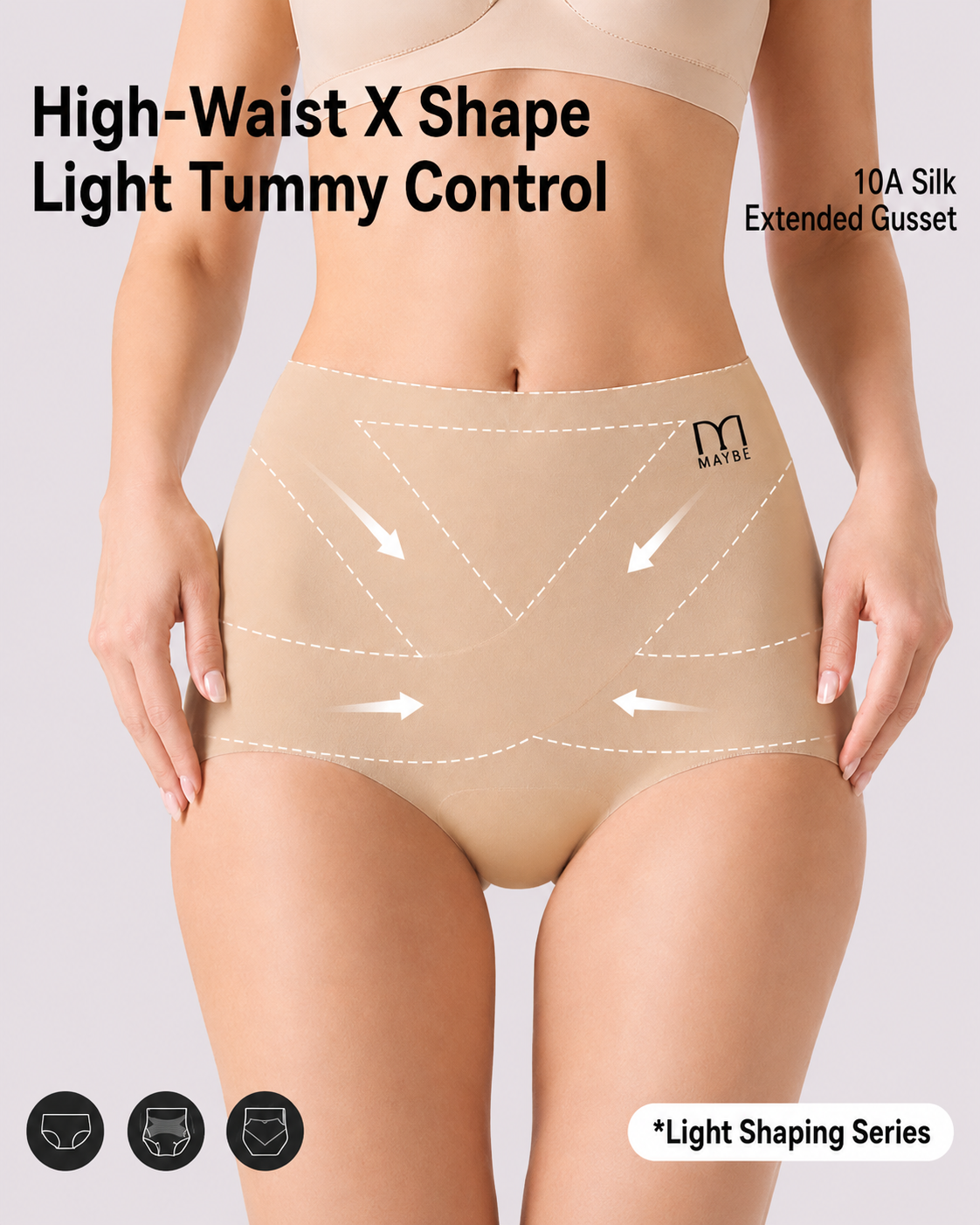 Light Tummy-Control High-Waist X-Shaping Briefs