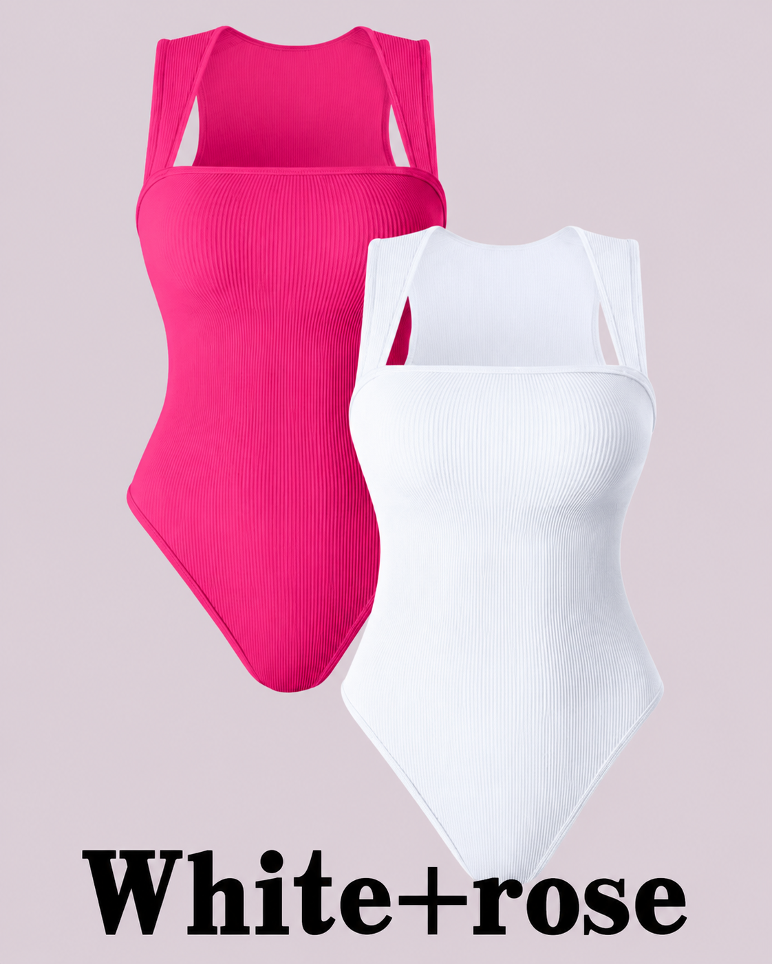 Flattering Slim-Fit & Ribbed Knit Square-Neck Bodysuit