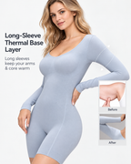 Long-Sleeve Short Bodysuit Drop-Seat Opening