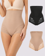 Waist-Sculpting High-Rise Mesh Butt-Lift Shaper Shorts