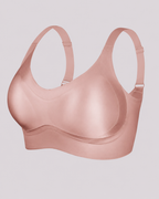 Wireless Lift Satin Wide-Strap Support Bra