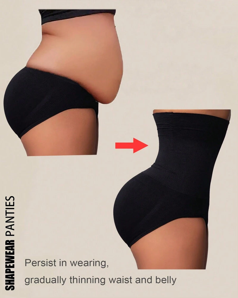 Waist-Slimming High-Rise Ribbed Butt-Lift Shaping Panties