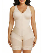 Women's V-shaped Elastic Band Design S-curve Shaping and Tummy Control Bodysuit