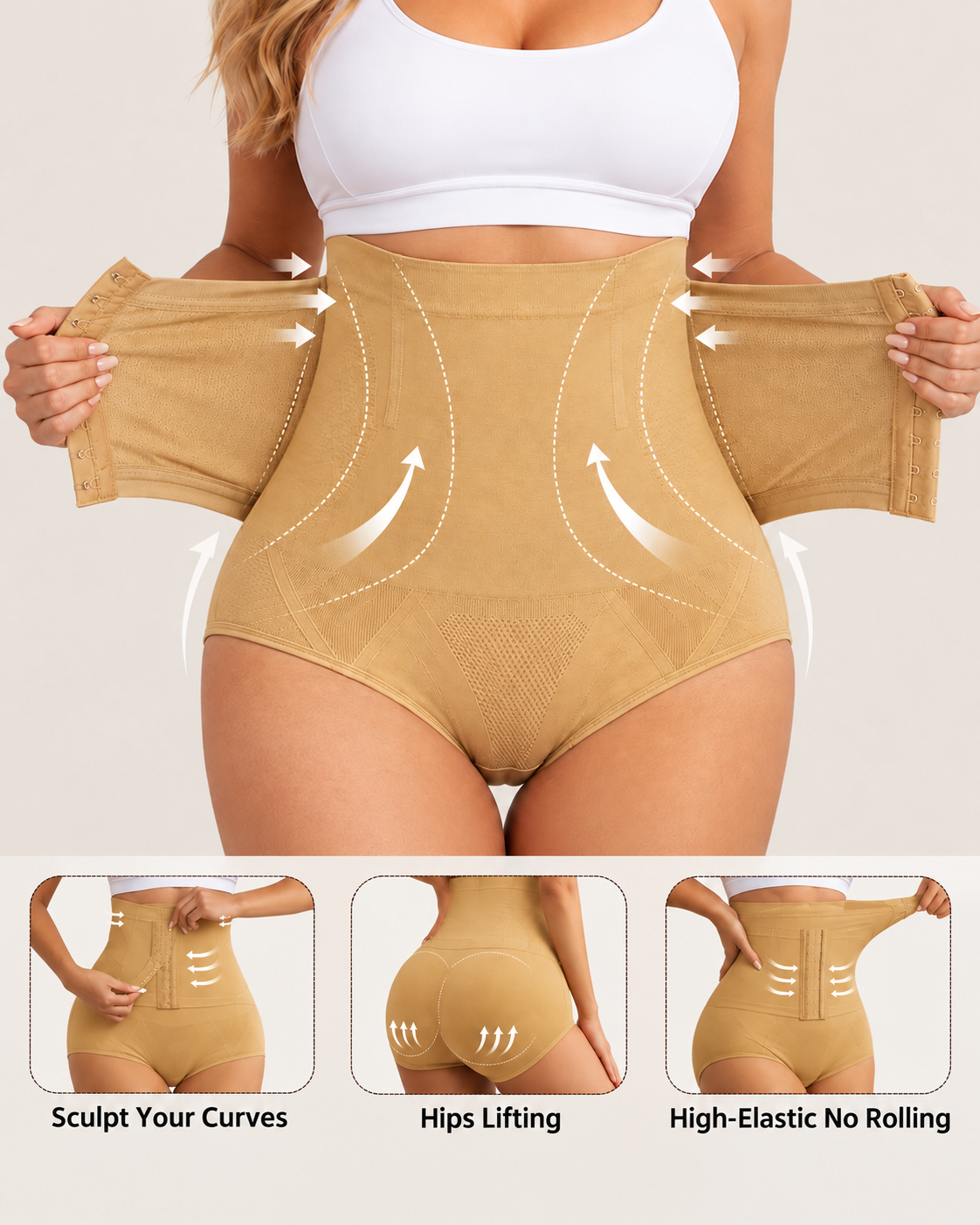 Firm Tummy Control Adjustable Shaping Briefs