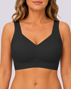 Wireless Lift Wide-Strap Seamless Jelly Support Bra