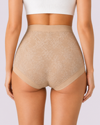 Tummy-Smoothing High-Waist Breathable Lace Briefs