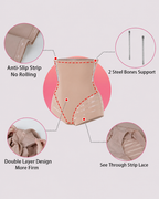 Waist-Sculpting High-Rise Mesh Butt-Lift Shaper Shorts
