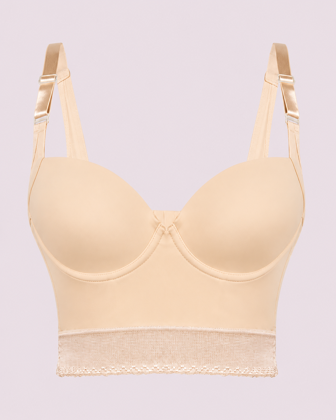 Push-Up Longline Underwire Support Bra