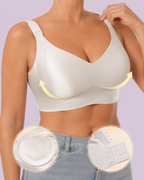 Wireless Lift Satin Wide-Strap Support Bra