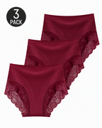 Floral Lace Trim Full Coverage Panties