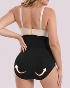Waist-Slimming High-Rise Ribbed Butt-Lift Shaping Panties