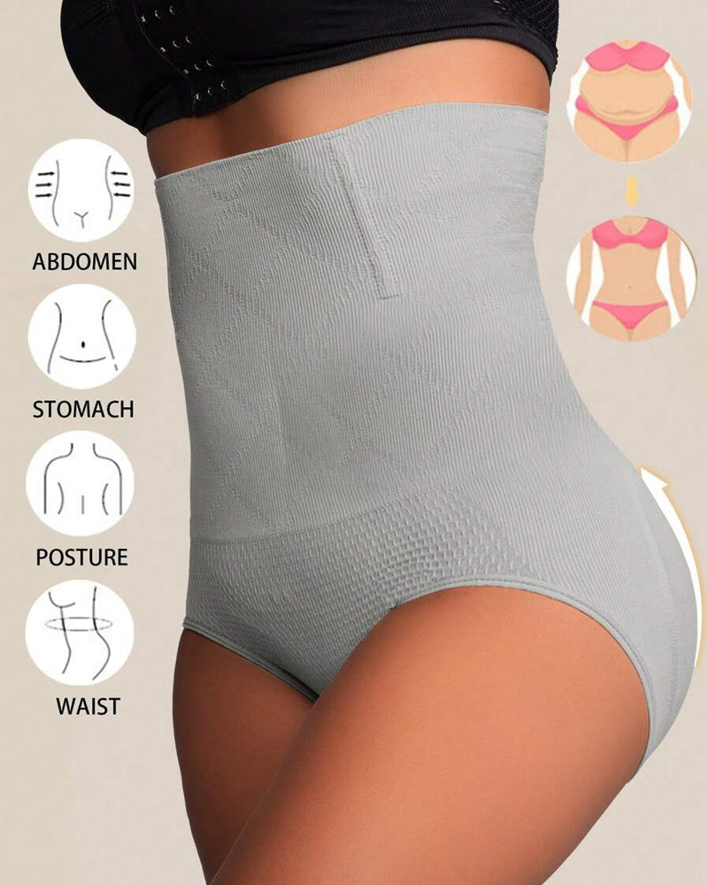 Waist-Slimming High-Rise Ribbed Butt-Lift Shaping Panties