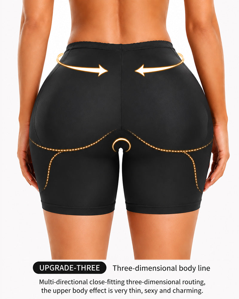 4 Removable Butt Pads Seamless Breathable Shaper Shorts