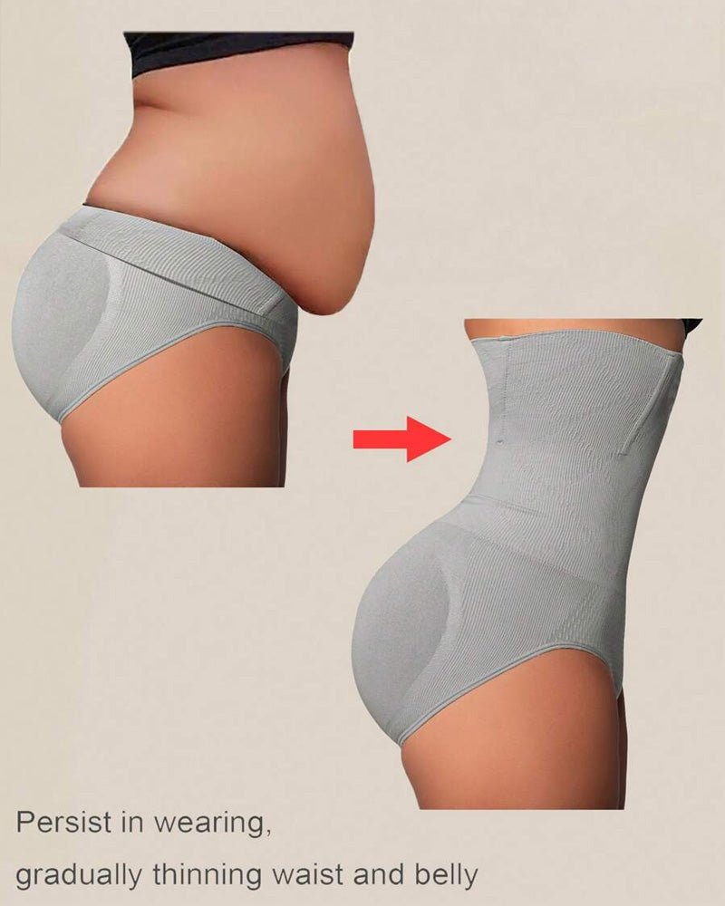 Waist-Slimming High-Rise Ribbed Butt-Lift Shaping Panties