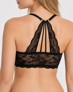 Front Closure Lace Racerback Wireless Bra