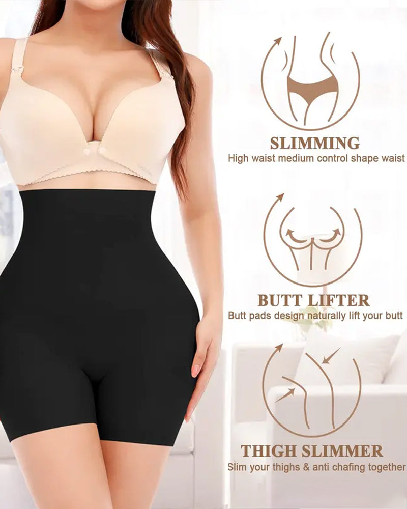 Butt-Lifting High-Waist Padded Thigh-Slimming Shaper Shorts