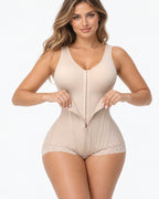 Waist Sculpting Lace Trim Full Body Shaper