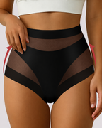 Sculpting High-Rise Sheer Panel Control Briefs