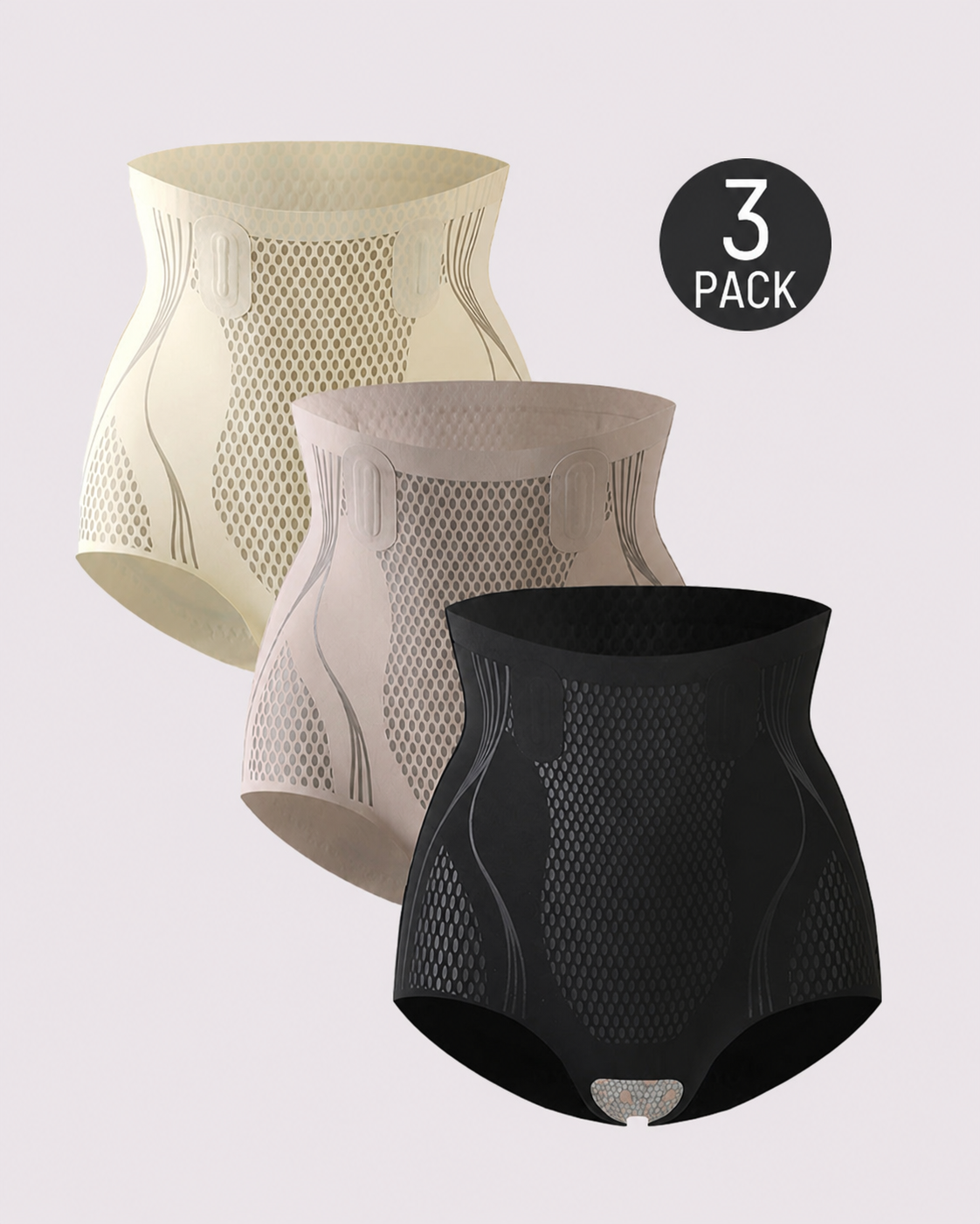 Breathable High-Waist Support Compression Briefs