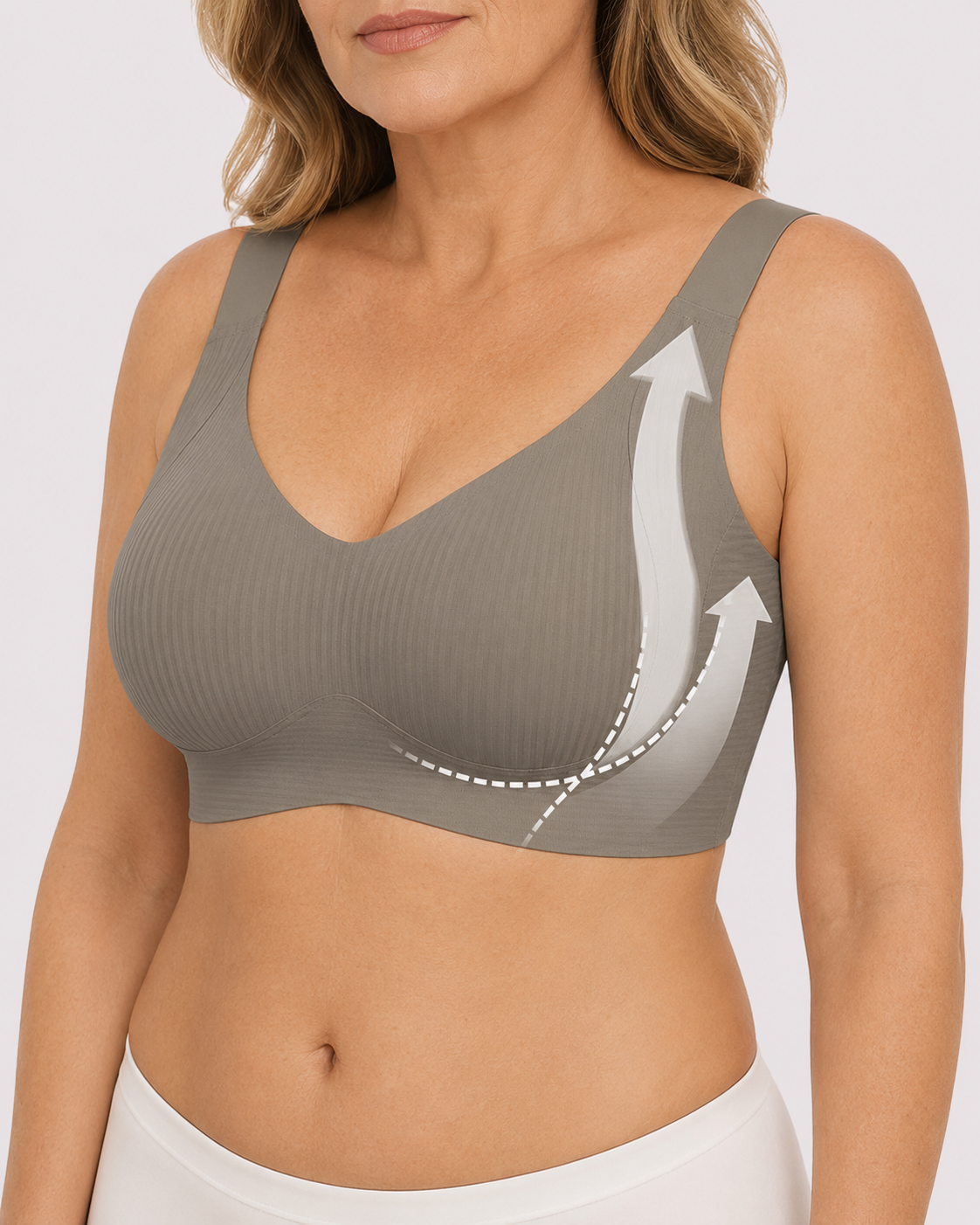 Wireless Lift Wide-Strap Seamless Support Bra Main image