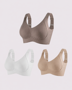 Wireless Lift Wide-Strap Seamless Support Bra