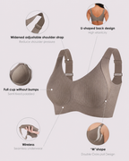Wireless Lift Wide-Strap Seamless Support Bra
