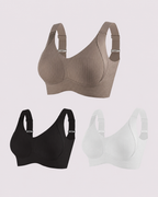 Wireless Lift Wide-Strap Seamless Support Bra