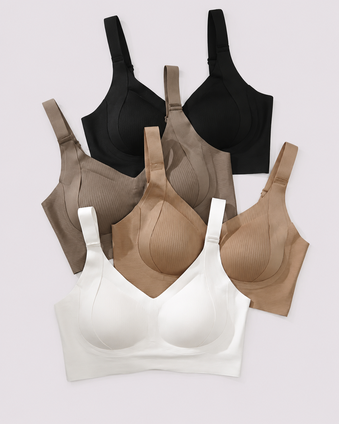 Wireless Lift Wide-Strap Seamless Support Bra