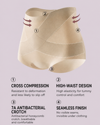 Tummy Control Cross-Compression Seamless Briefs