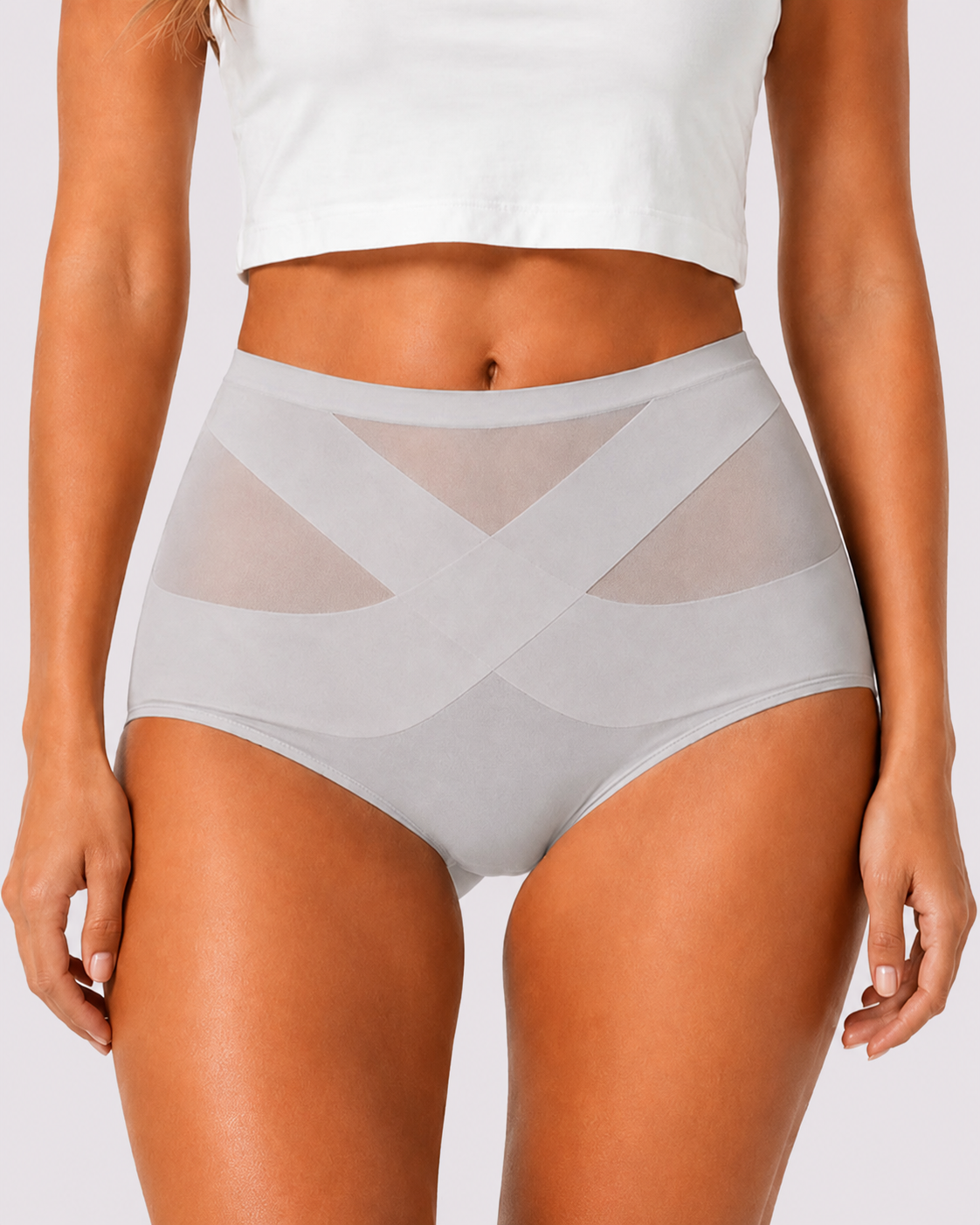 Tummy Control Cross-Compression Seamless Briefs