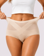 Tummy Control Cross-Compression Seamless Briefs