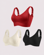 Wireless Lift Wide-Strap Seamless Support Bra